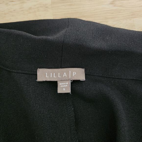 Lilla P Jacket Womens Small Open Front Blazer Cardigan Lightweight Layering Work - Picture 3 of 10